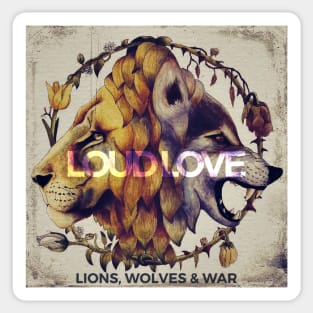 Lions, Wolves & War Sticker